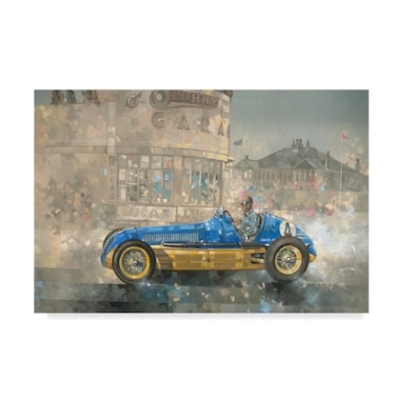 Peter Miller 'Blue And Yellow Maserati Of Bira' Canvas Art,22x32